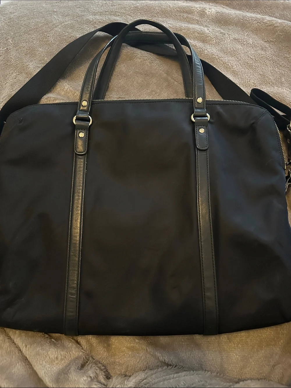 VINTAGE Kate Spade Black Nylon Convertible Shoulder & Tote Bag